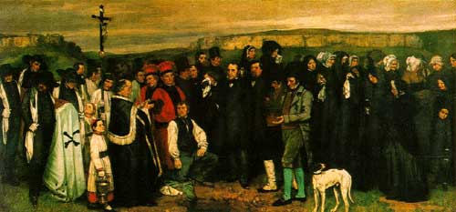 Ornans var Courbets hemby och han ville återge vardagens människor.
