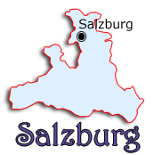 Karta över staten Salzburg.